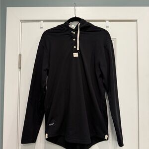 BYLT Black Dropcut Hoodie with Cream Accents